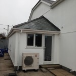 Mitsubishi Ecodan air source heat pump Cornwall for builder